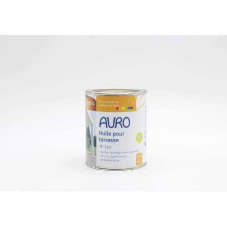 Huile pour terrasse AURO n°110 - Pot de 0,75L de face